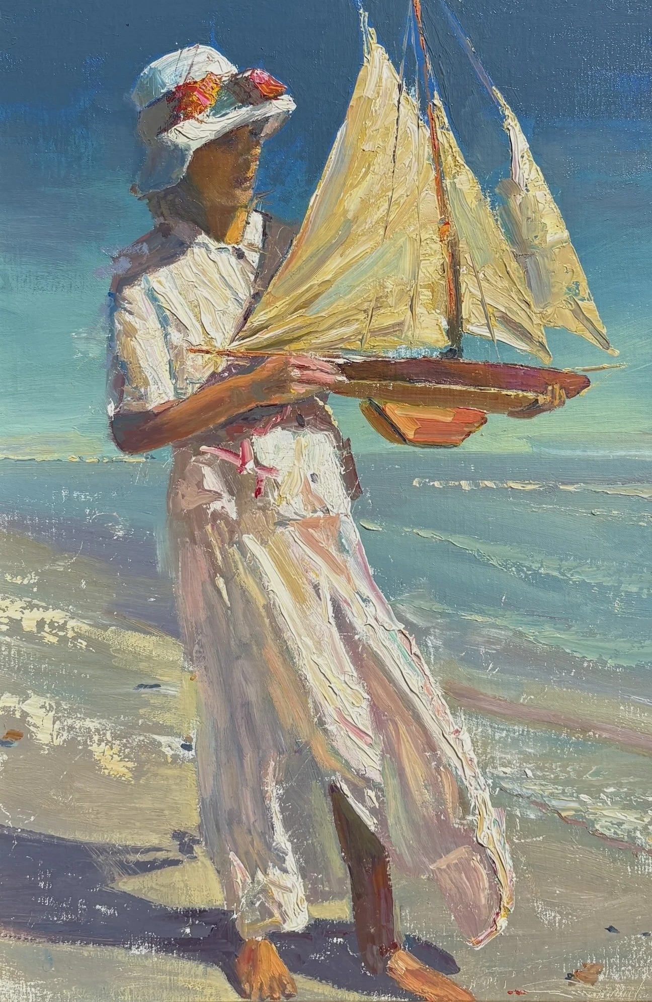   C. W. Mundy   (American, b. 1945)   Sunlit   Oil on linen, 21 × 14 inches  Signed lower right  $7,500 