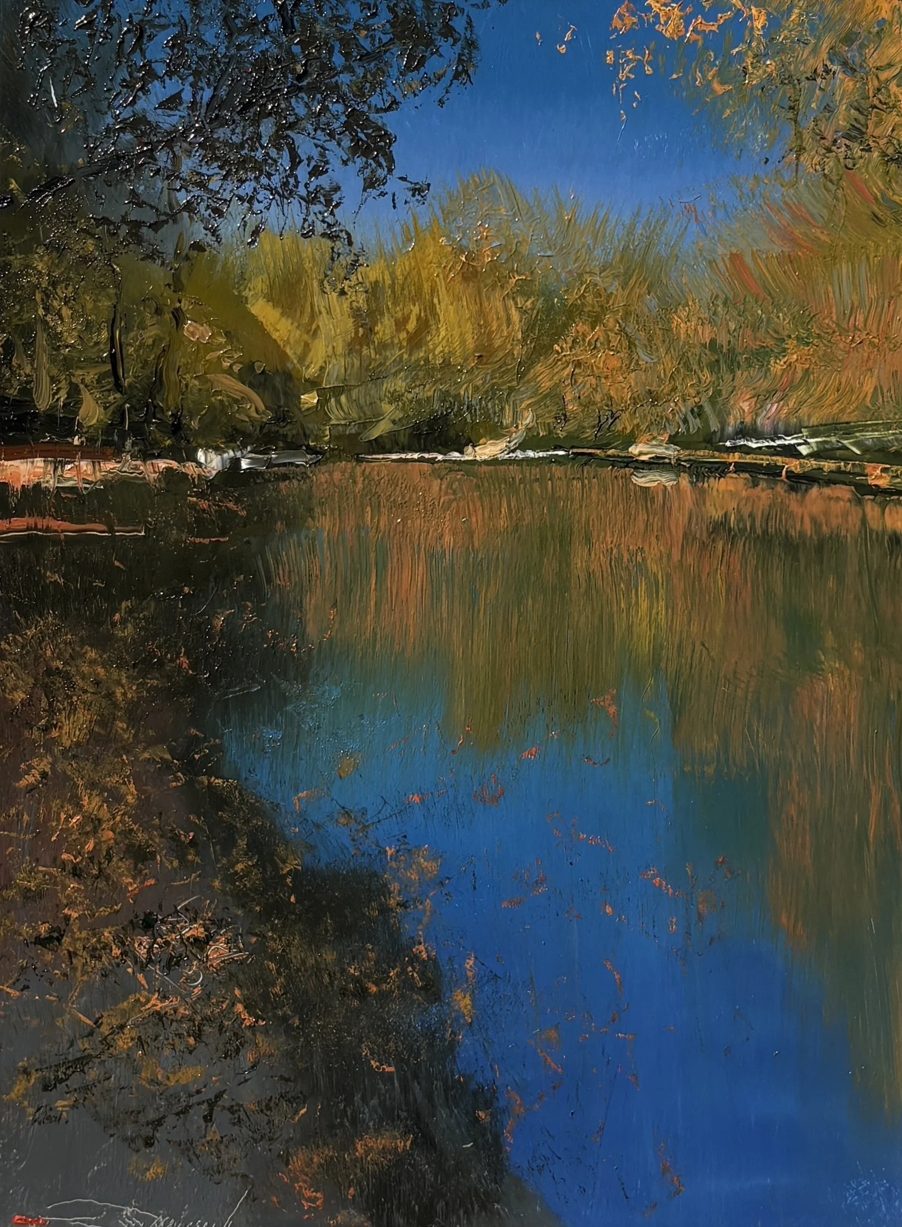   C. W. Mundy   (American, b. 1945)   Williams Creek   Oil on linen, 12 × 9 inches  Signed lower left  $4,500   