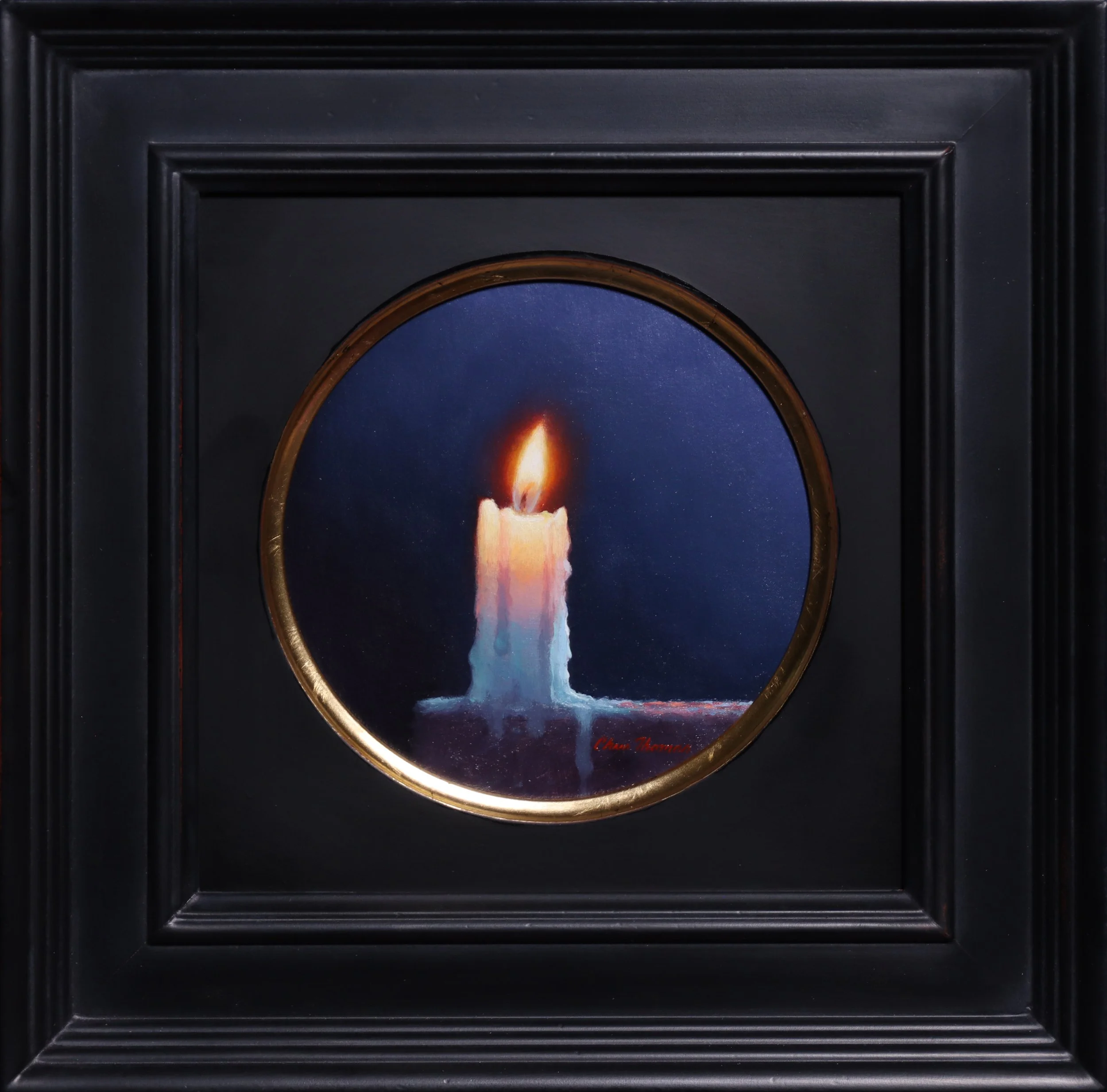   Chris Thomas   (American, b. 1970)   Solace,  2026  Oil on board, 6 × 6 inches  Signed lower right  $1,500 