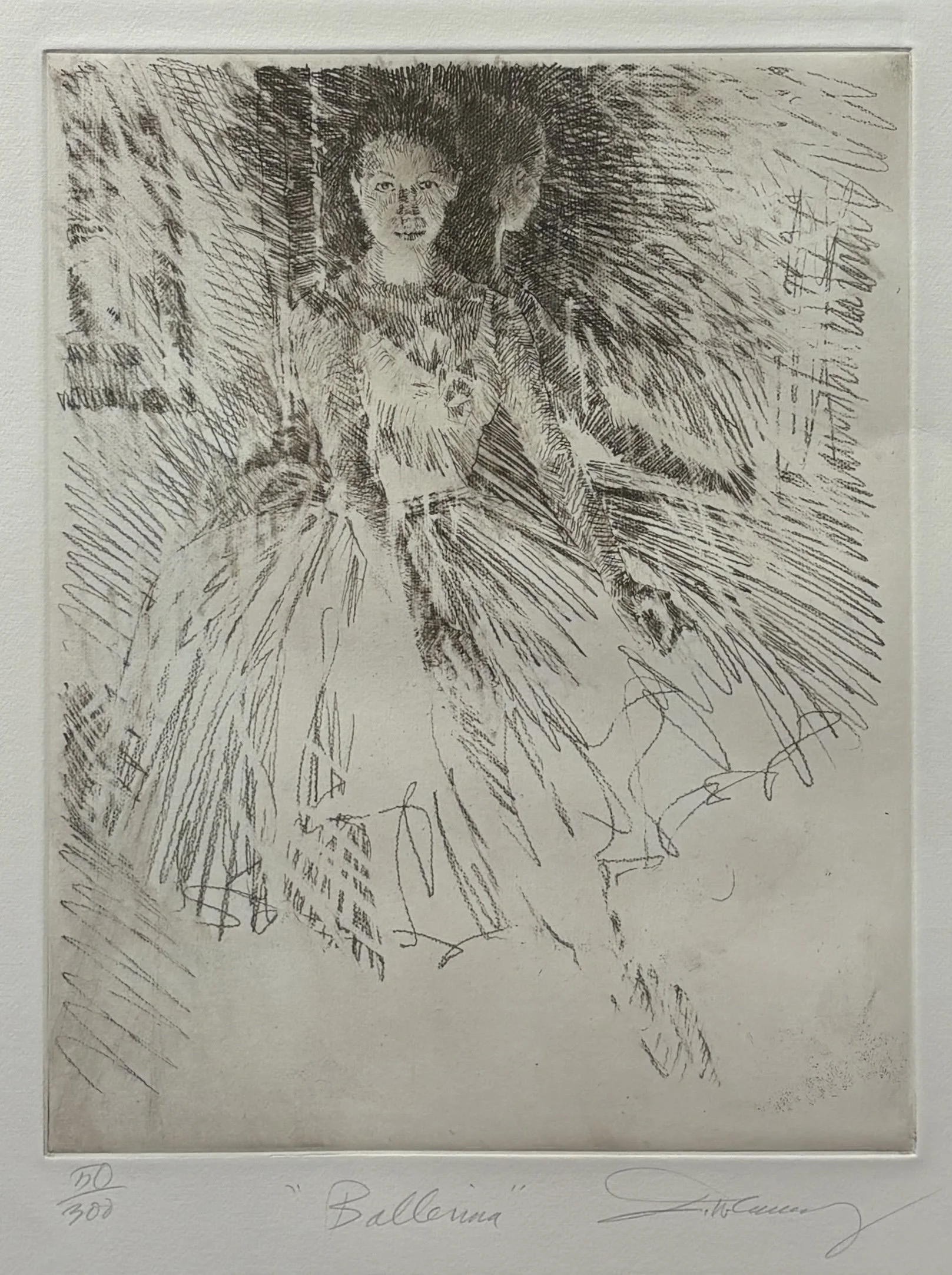   C. W. Mundy   (American, b. 1945)   Ballerina   Etching, 11 ¾ x 9 1/8 inches  Signed lower right, ed. 50/300 