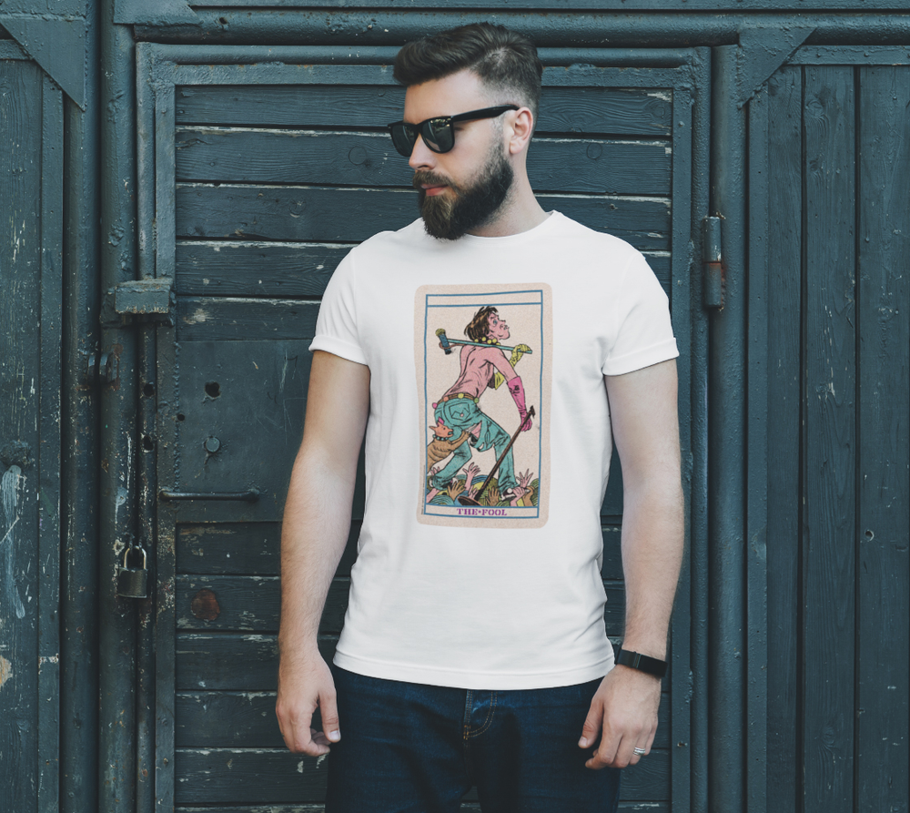 FREAK'S STORE Iggy the Fool Tシャツ Iggy Pop as The Fool Punk Rock Tarot T-Shirt — Joe Infurnari