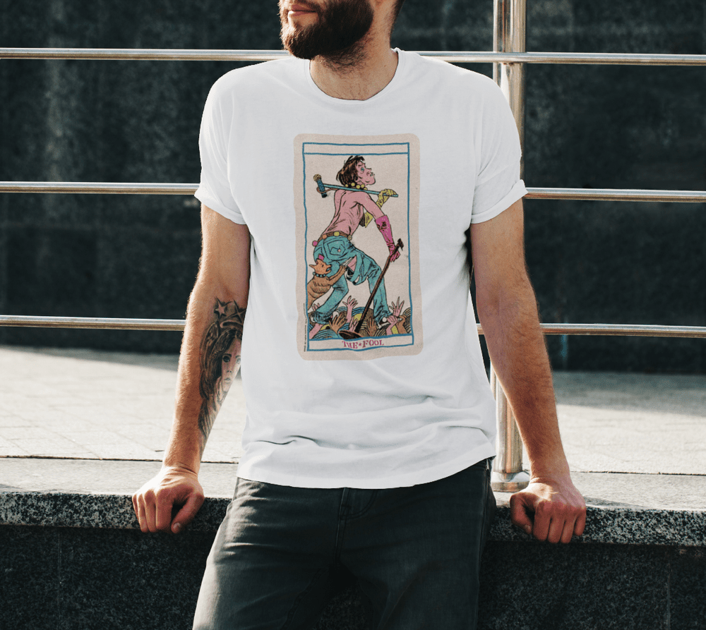 FREAK'S STORE Iggy the Fool Tシャツ Iggy Pop as The Fool Punk Rock Tarot T-Shirt — Joe Infurnari