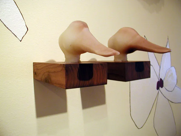   Ducks,  2005  Walnut, beeswax  6 x 5 x 14 in each  Headlands Center for the Arts, CA 