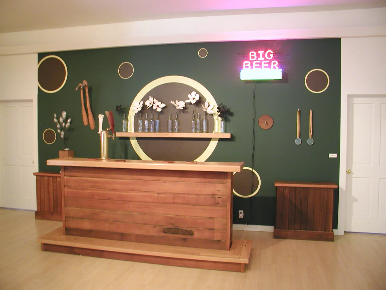   Trophy Room,  2005  Mixed media with functional bar  Dimensions vary  Sun Valley Center for the Arts, ID 
