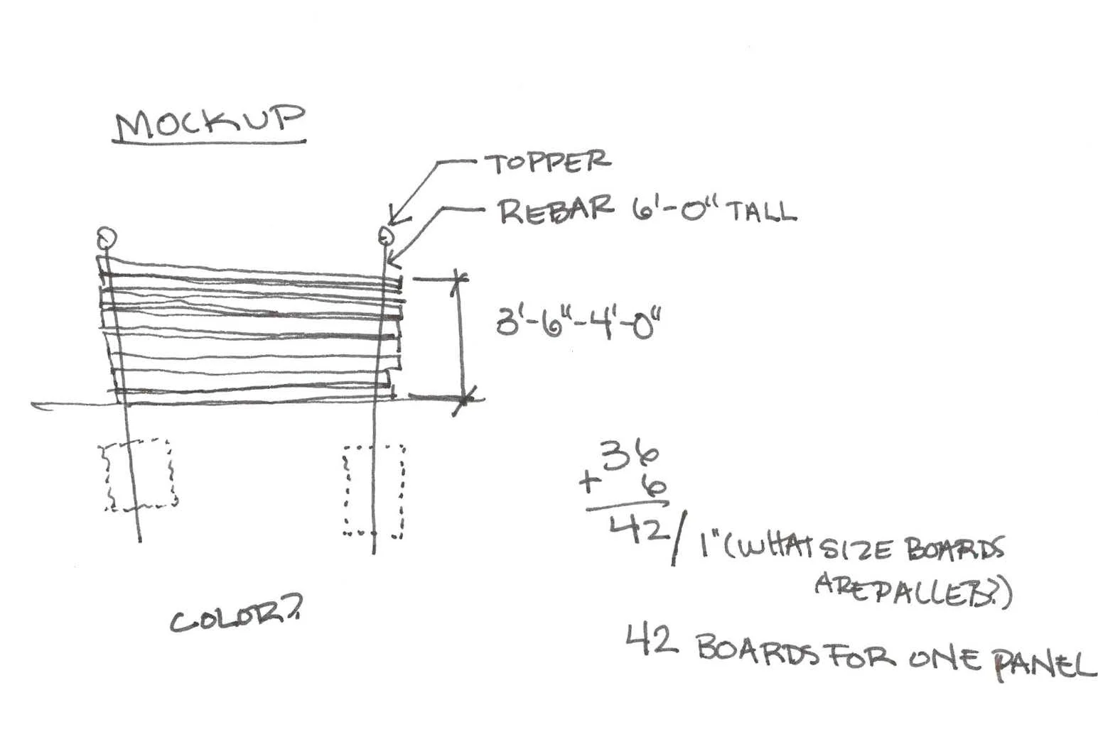Boat construction sketch