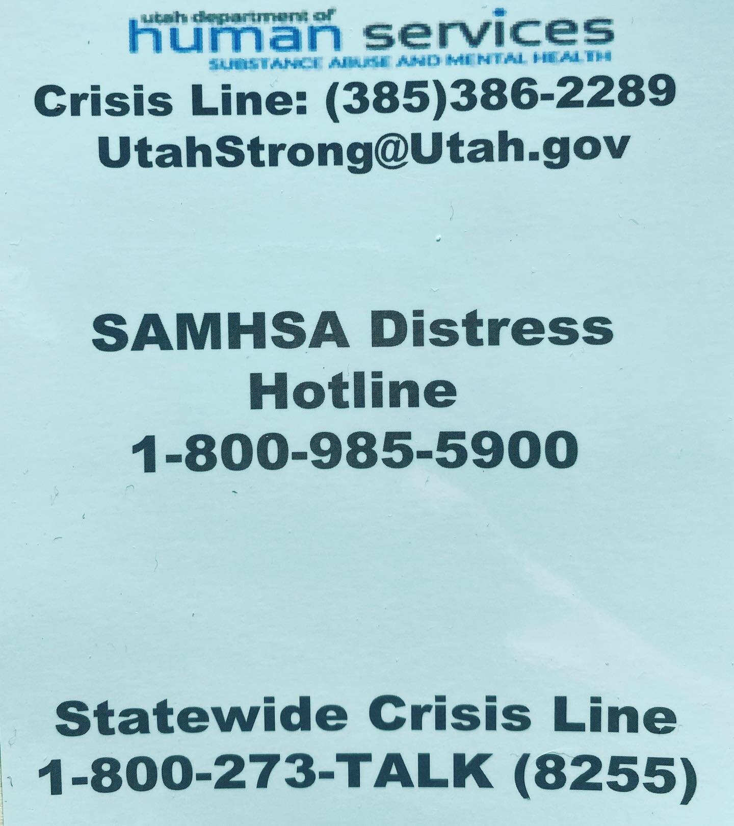 Woah.
What a bumpy year (to say the least). We&rsquo;re all at high risk of burnout right now.

For those nearby, here are some resources from the Utah Strong Project. 

Hang in there, everyone. And please keep fighting for your mental health ❤️