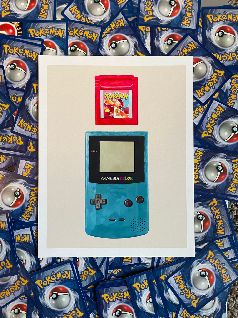 frokost Folkeskole Picasso Special Edition Gameboy Color / Pokemon Red Print — Max Nannini