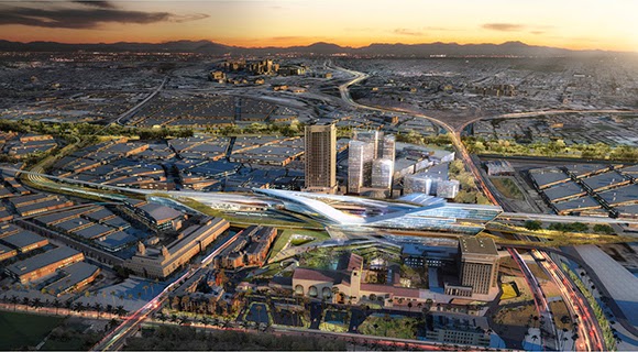 A vision of LA's Union Station in 2050, from Bustler .