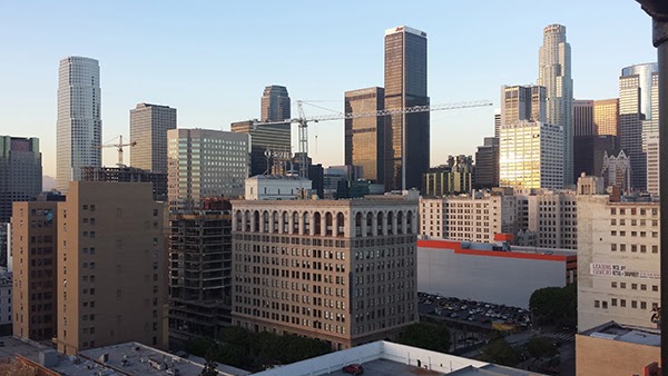 Downtown Los Angeles, view from Ace Hotel roof. Photo by Shane Phillips.