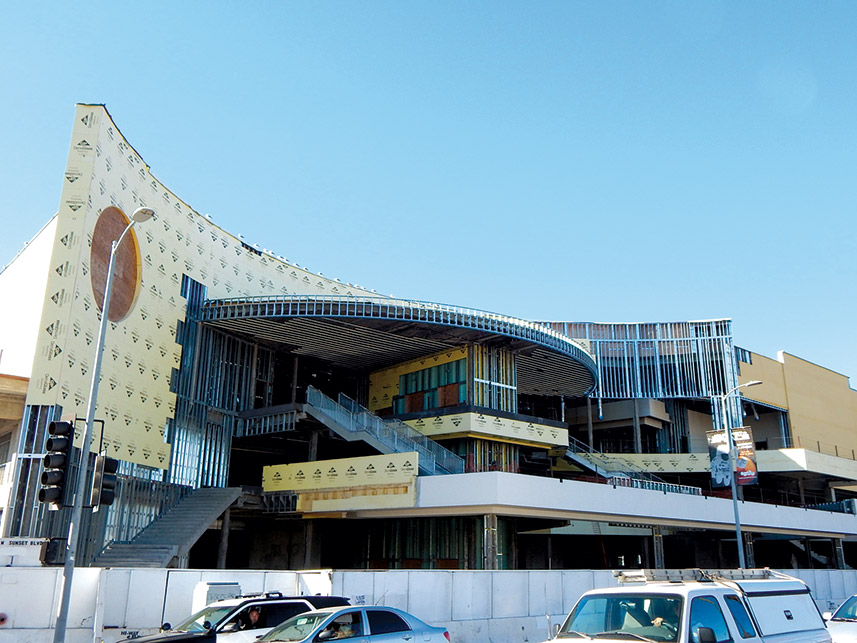 A Target store at Western and Sunset that has sat unfinished for three years as a result of a lawsuit by an anti-development neighborhood association. The association vowed to sue again if City Council reauthorized its completion. Photo by Edwin Folven .