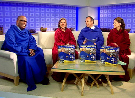 The Today Show cast wearing Snuggies. Photo credit: nydailynews.com.