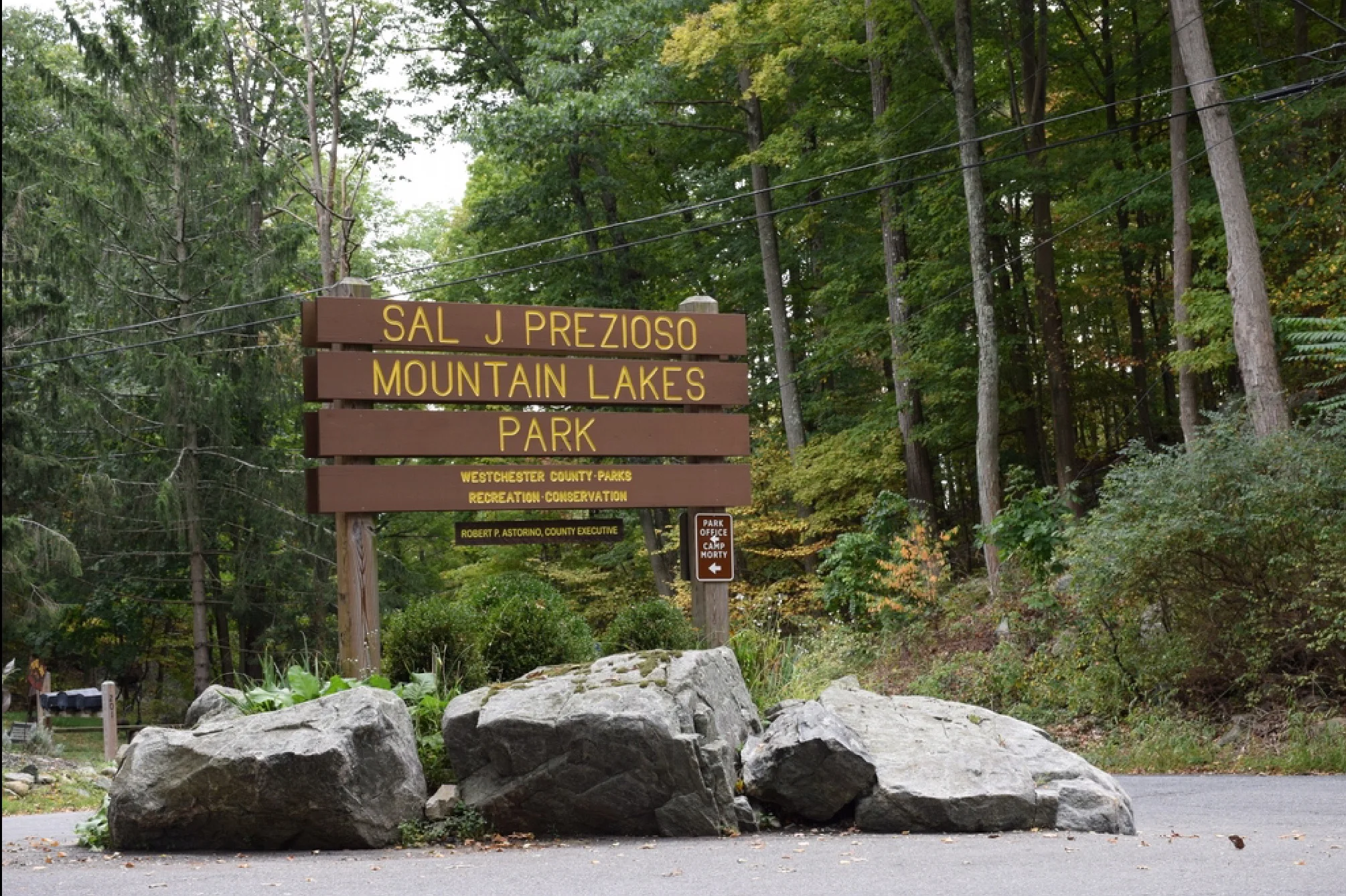 Located in Westchester and great for hiking and fishing. Over 1,000 acres and the highest mountain in the county.