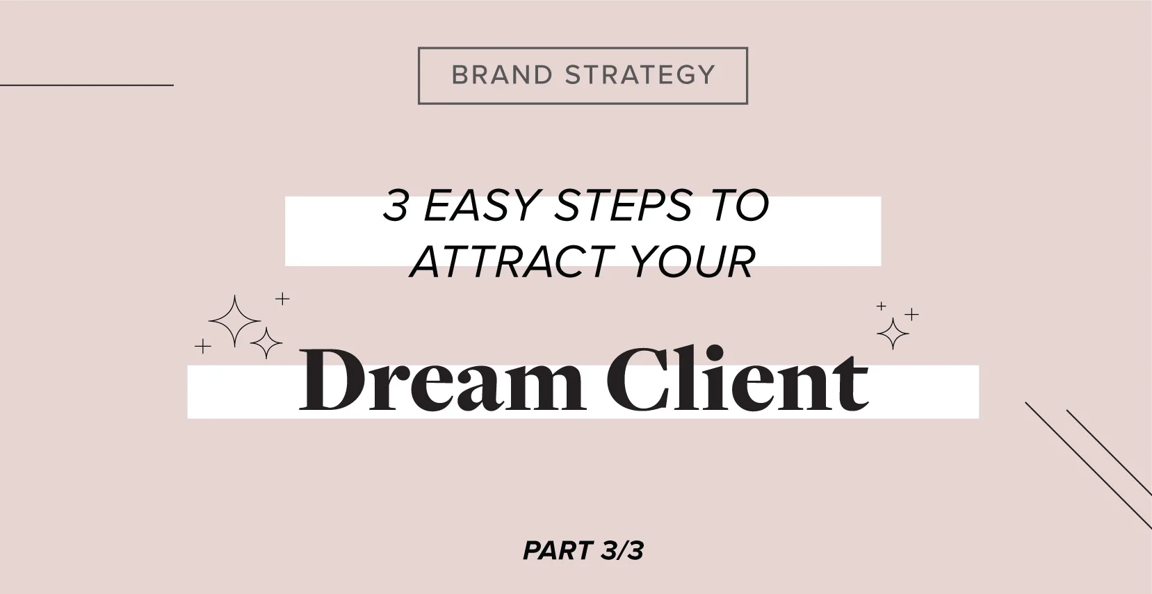 Part 3: Three Steps To Attract Your Dream Client Today