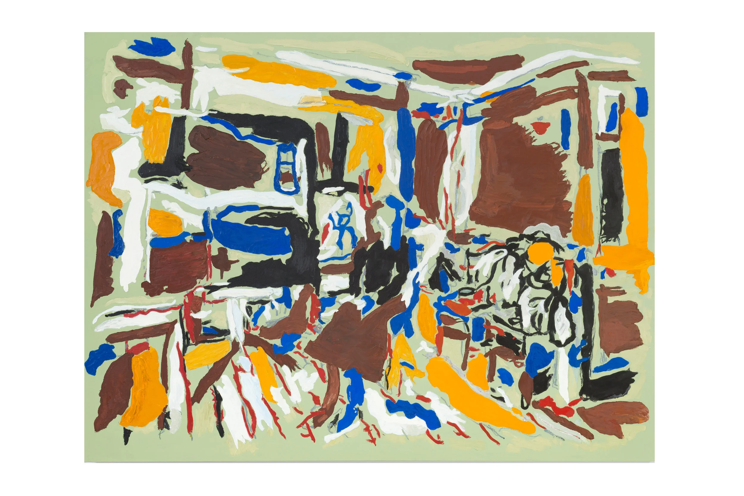 KERRI SCHARLIN In Her Studio Artist Reception: Saturday, February 23rd, 6-8 PM February 23rd – March 31st, 2019 When I first discovered Kerri Scharlin’s work in the 1990s I was fascinated, like many others, by her bold outsourcing of production, by her boundary-defying engagement with non-art fields (the legal system, the entertainment industry) and by her willingness to open up her life to public view. Looking back at her work I’m struck at its prophetic, predictive aspects. The end of privacy, the fusion of art and entertainment, the redefinition of identity as a brand of performative faux celebrity—all these facts of 21st-century existence are present and problematized in the work Scharlin made in the waning years of the 20th century. It was the exemplary nature of Scharlin’s early work that inspired me to include her in my book The Miraculous , an exploration of conceptual and performance art (completed in the early 2000s, though not published until 2014). And now Scharlin is back, re-emerging via a different medium (painting) and with a different subject (other people instead of herself) but just as compelling artistically. At the heart of Scharlin’s recent work are her paintings and drawings of contemporary women artists in their studios. Noteworthy for their incisive lines and fearless colors, these images grew out of the shock Scharlin felt when she began venturing back into the art world after many years of isolation in her studio. It was so much bigger; there were so many new artists. To help make sense of this transformed landscape she started to create portraits of artists in their studios. Based on photographs found in art magazines and online, these studio scenes are a record of Scharlin’s enthusiasms; they are also a celebration of the growing recognition given to women artists, and a reminder of how relatively invisible women artists have been in the past. Alongside the studio pictures, Scharlin makes frieze-like “Strips,” which offer a running commentary on the contradictions and confusions of the world outside the studio. In the process of offering us an extensive iconographic catalogue of contemporary women artists--painters, mostly--Scharlin reveals herself as a daring colorist in the spirit of Jacob Lawrence and Hans Hofmann, and as a wonderful painter of paintings-within-paintings. Perhaps not since Matisse has an artist filled their work with so many representations of paintings. Although the subjects of the “In Her Studio” works are never of the artist herself, it’s easy to surmise that Scharlin is drawing deeply on her own experience, on her years of working alone in her studio. As at the beginning her career, Scharlin’s work is a meditation on identity, on the boundaries of the self, on the uncertain zone where art and life converse. -Raphael Rubinstein, January 2019