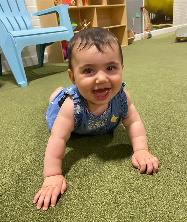 Gigi is holding down the #infantoddler area fort until her other #baby #friends get here!  #playmatters #kids #infant #toddler #play #princeton #princetonnj #nj #newjersey #centralnewjersey #njmom #njkids #playspace #njbirthdayparties #indoorplaygrou