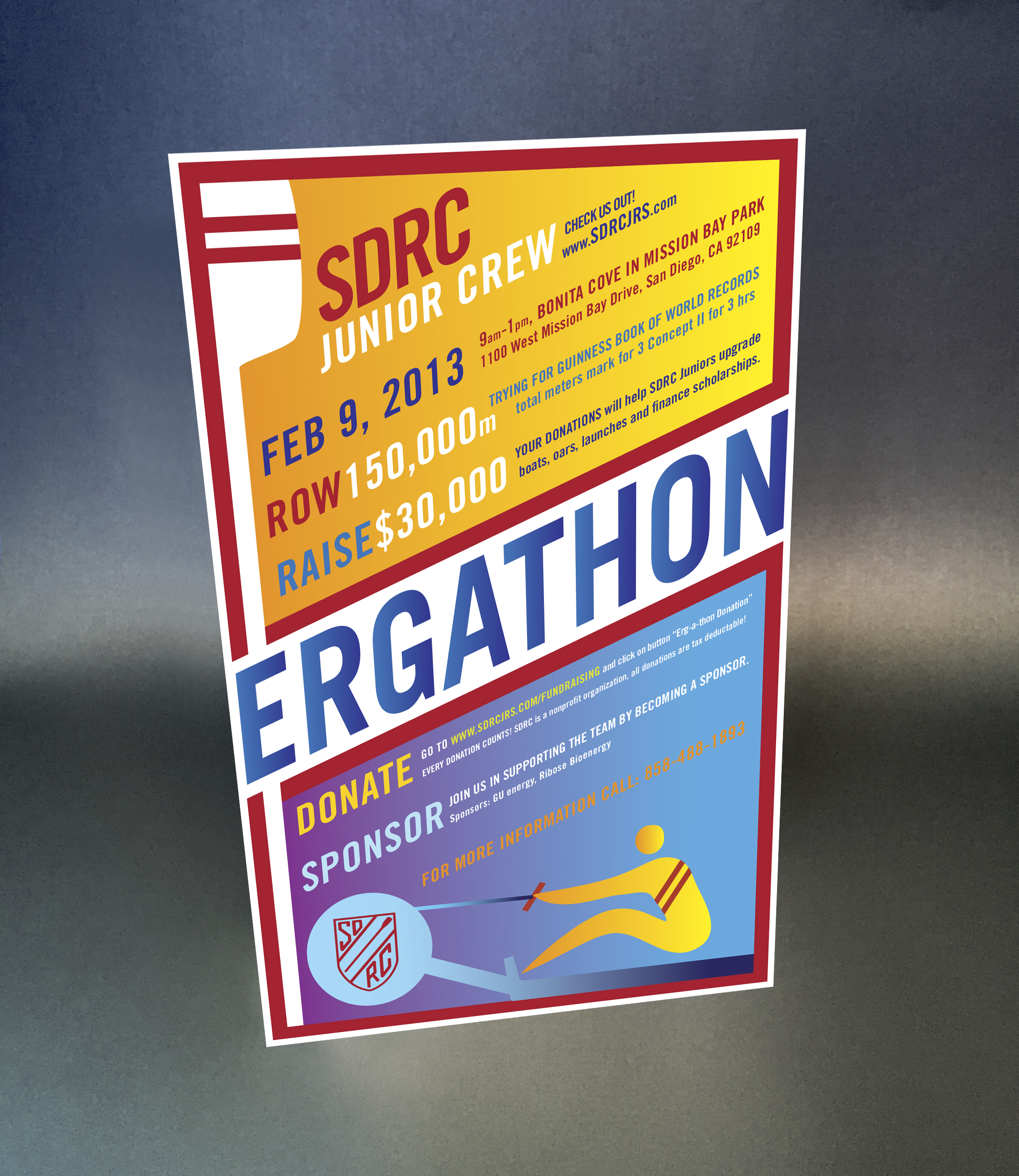 San Diego Rowing Club: Youth program fundraising poster