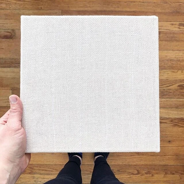 Stretched frames are back in stock! Link in bio for details and to purchase. 
You asked for other bases and you got it! There are some 10&rdquo; frames in linen, rug warp or monks cloth. 
I just did a story about the update and already there are only