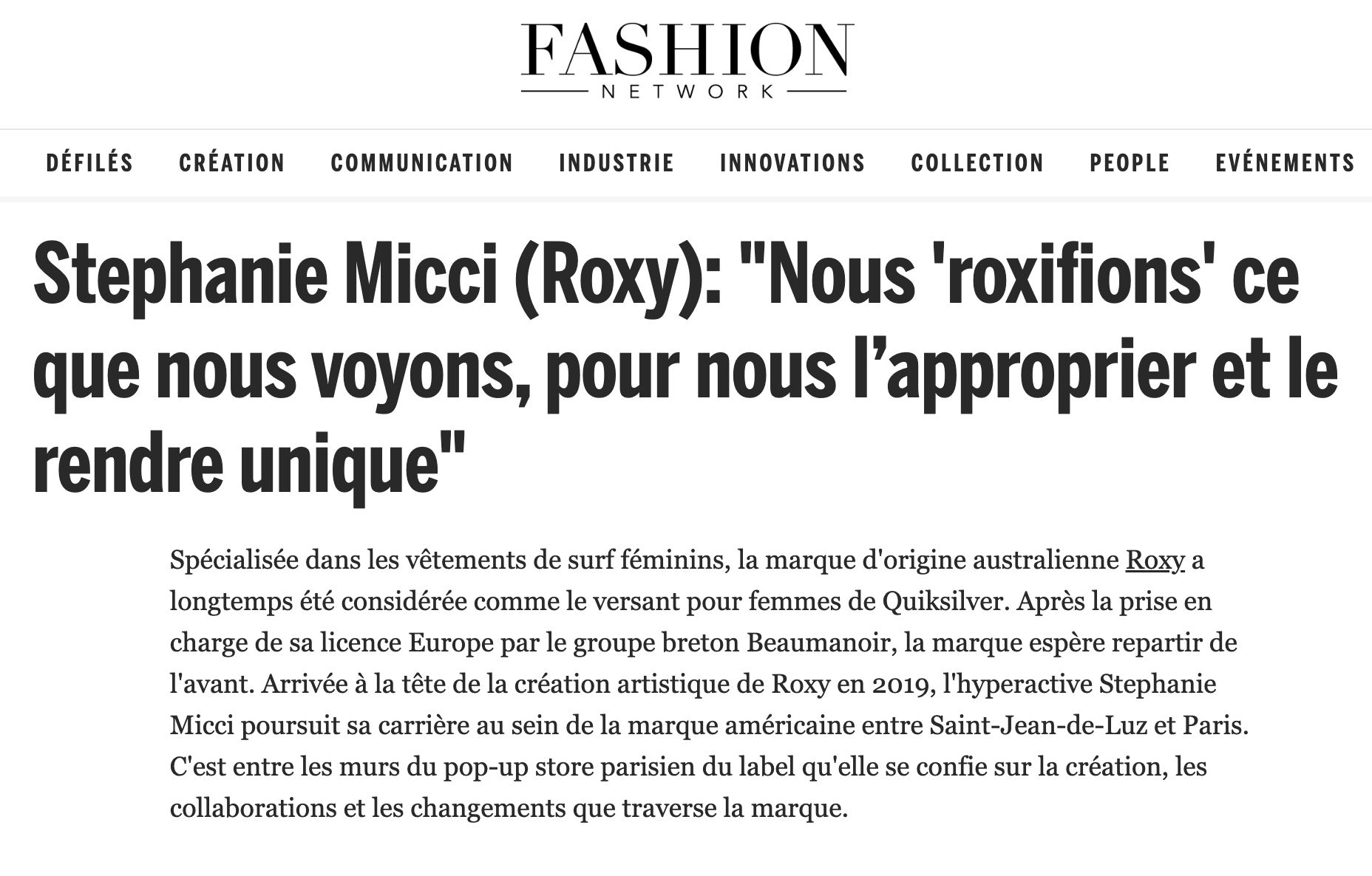 FASHION NETWORK : ROXY