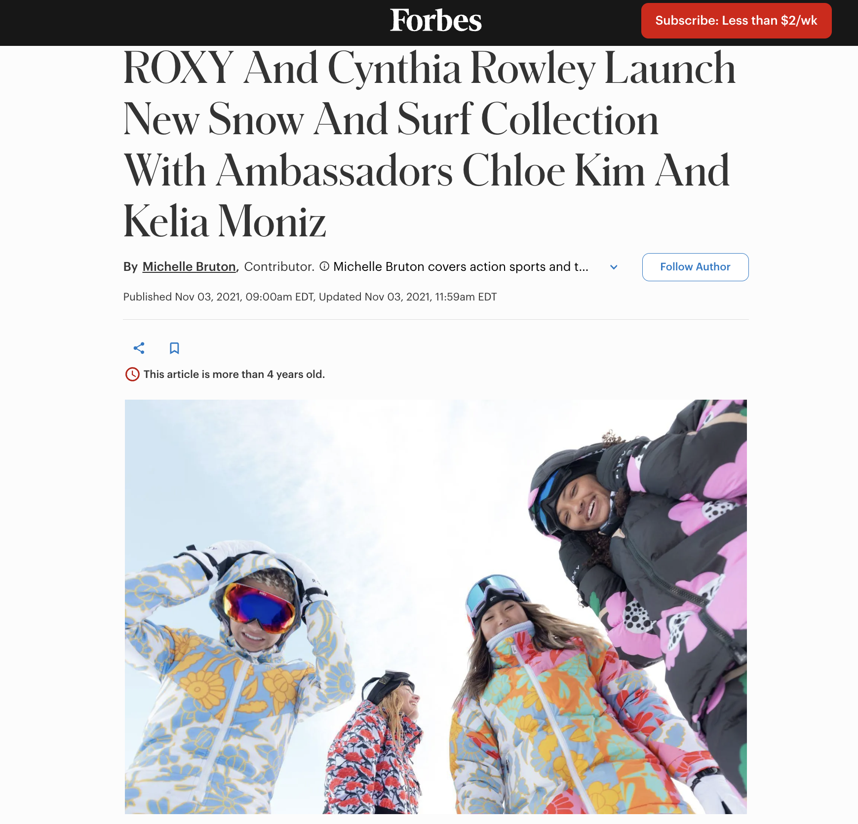 FORBES : ROXY x CYNTHIA ROWLEY