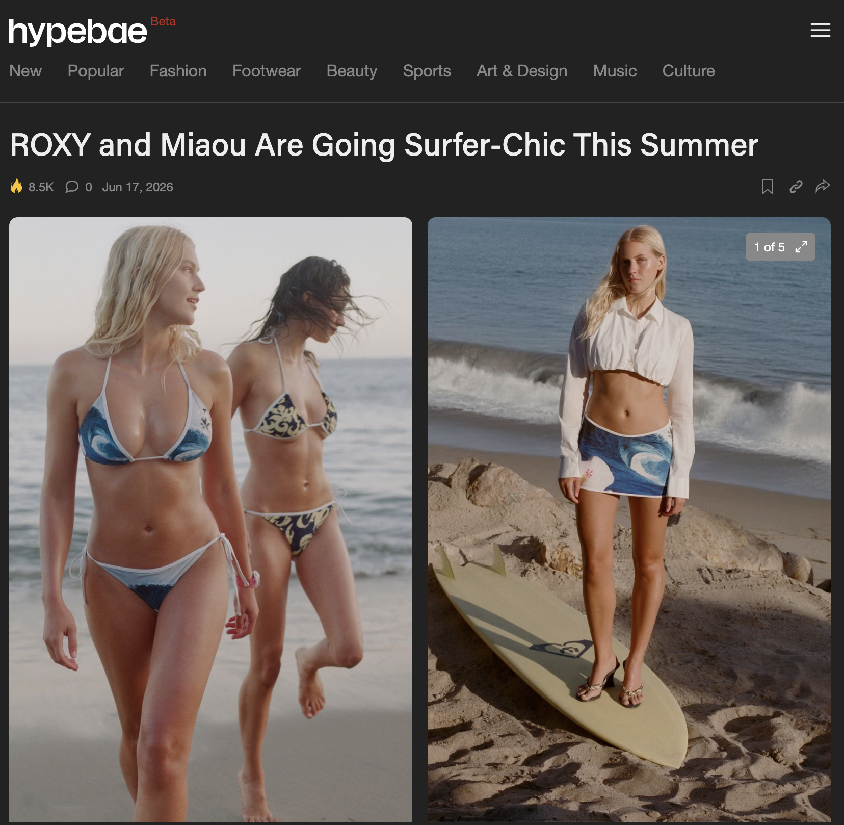 HYPEBAE : ROXY x MIAOU