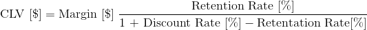 Standard Customer LIfetime Value Equation