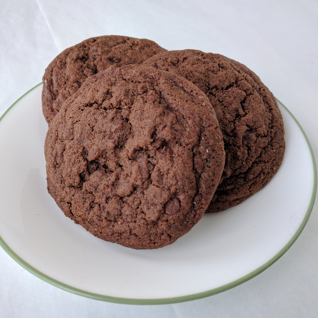Double Chocolate Imagine a chewy chocolate chip cookie ... with MORE chocolate. Yeah, we went there.