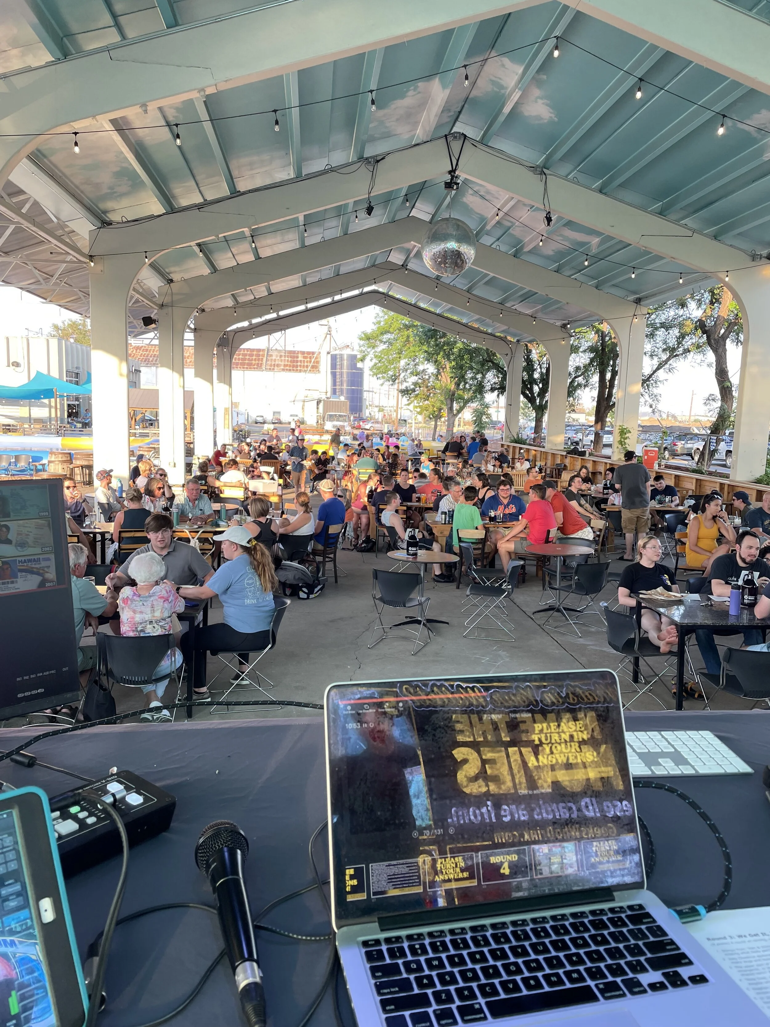 Trivia Tuesday with Teddy under the pavilion!