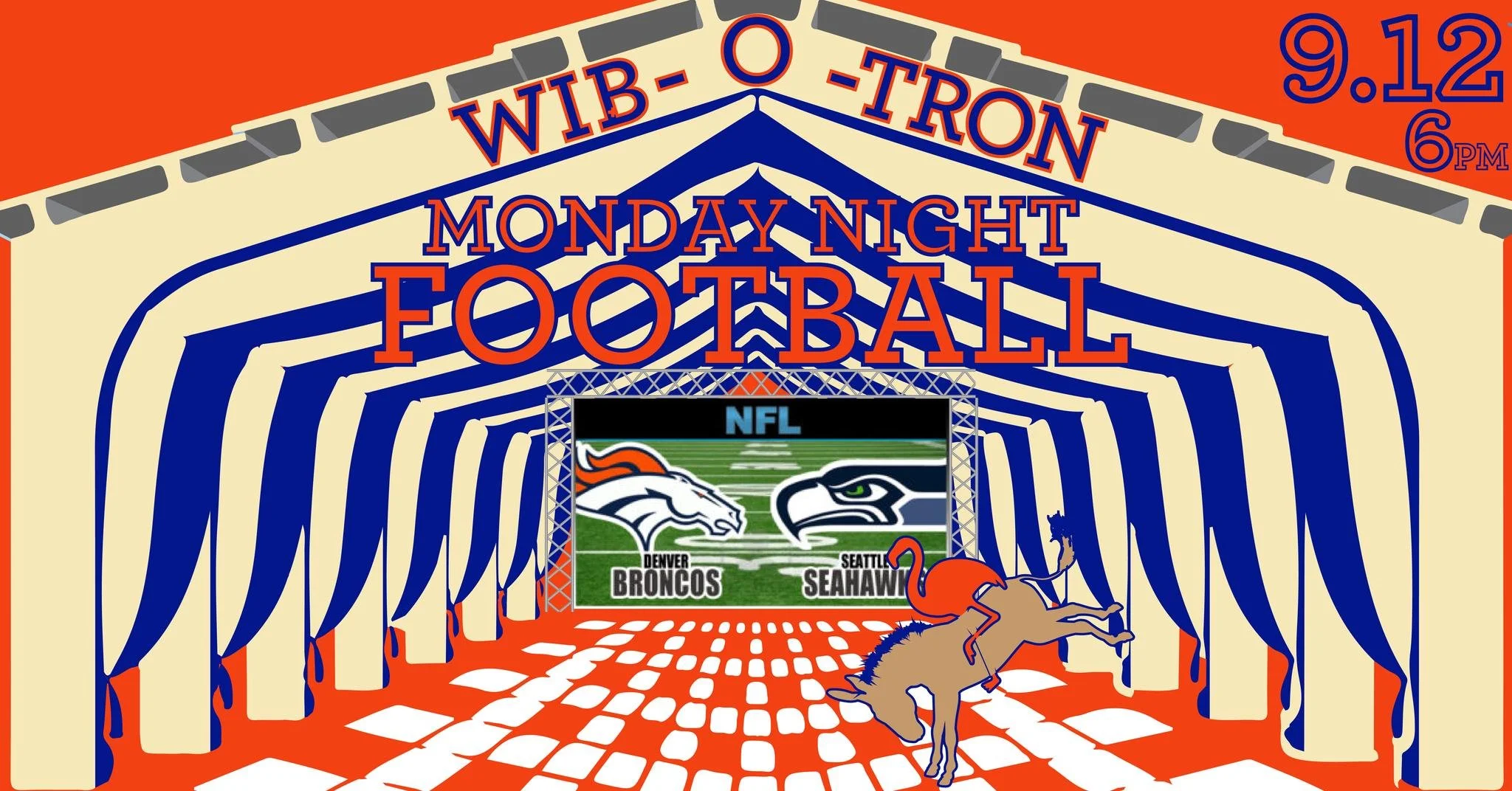 Broncos vs Seahawks on the WIB-O-TRON