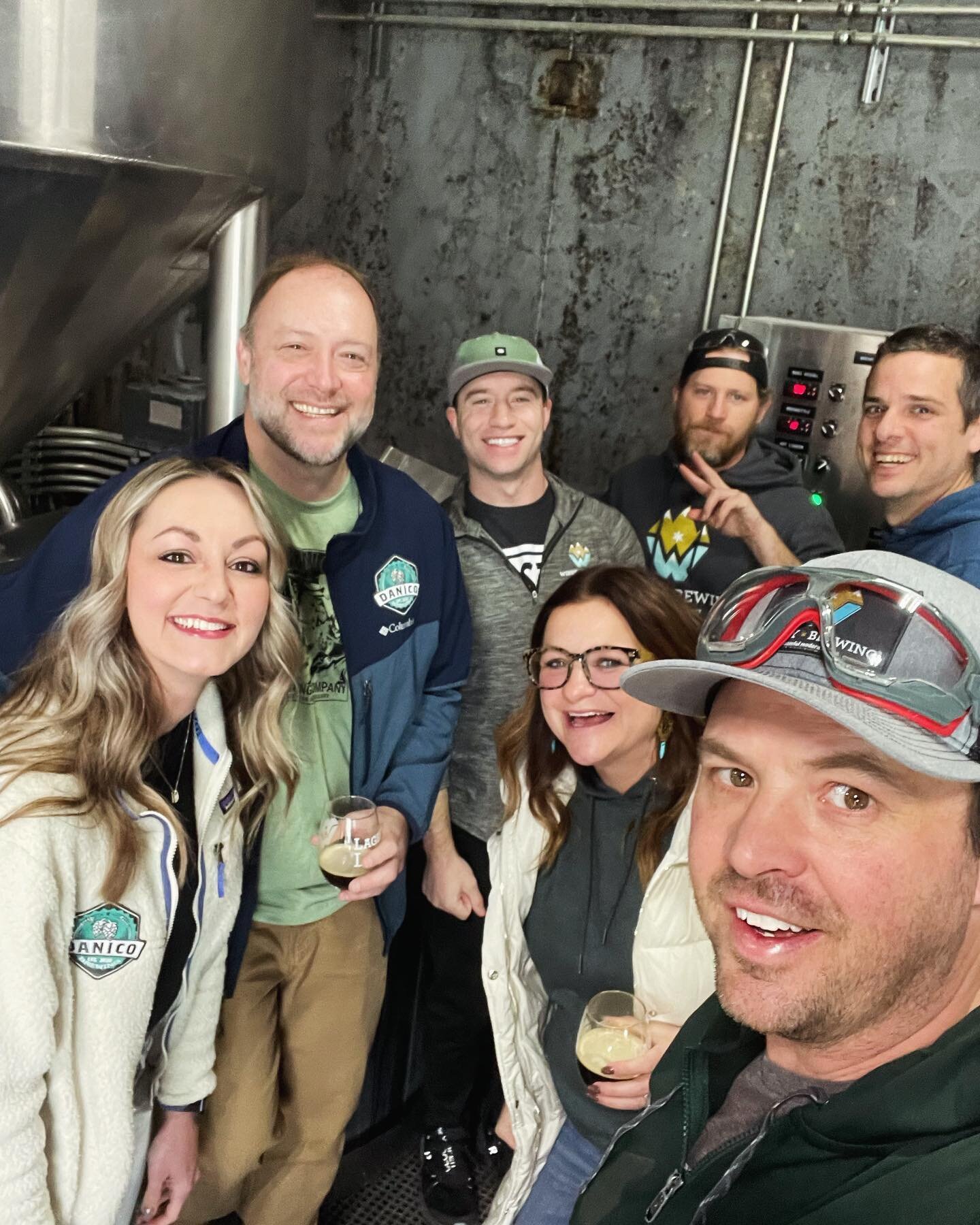 Collab day with our friends at @danicobrewing!! Today we brewed a Smoked Steinbier Style Schwarzbier! The Steinbier method involves adding superheated granite stones to the wort effecting conversion temperatures while adding smokiness, &amp; carameli