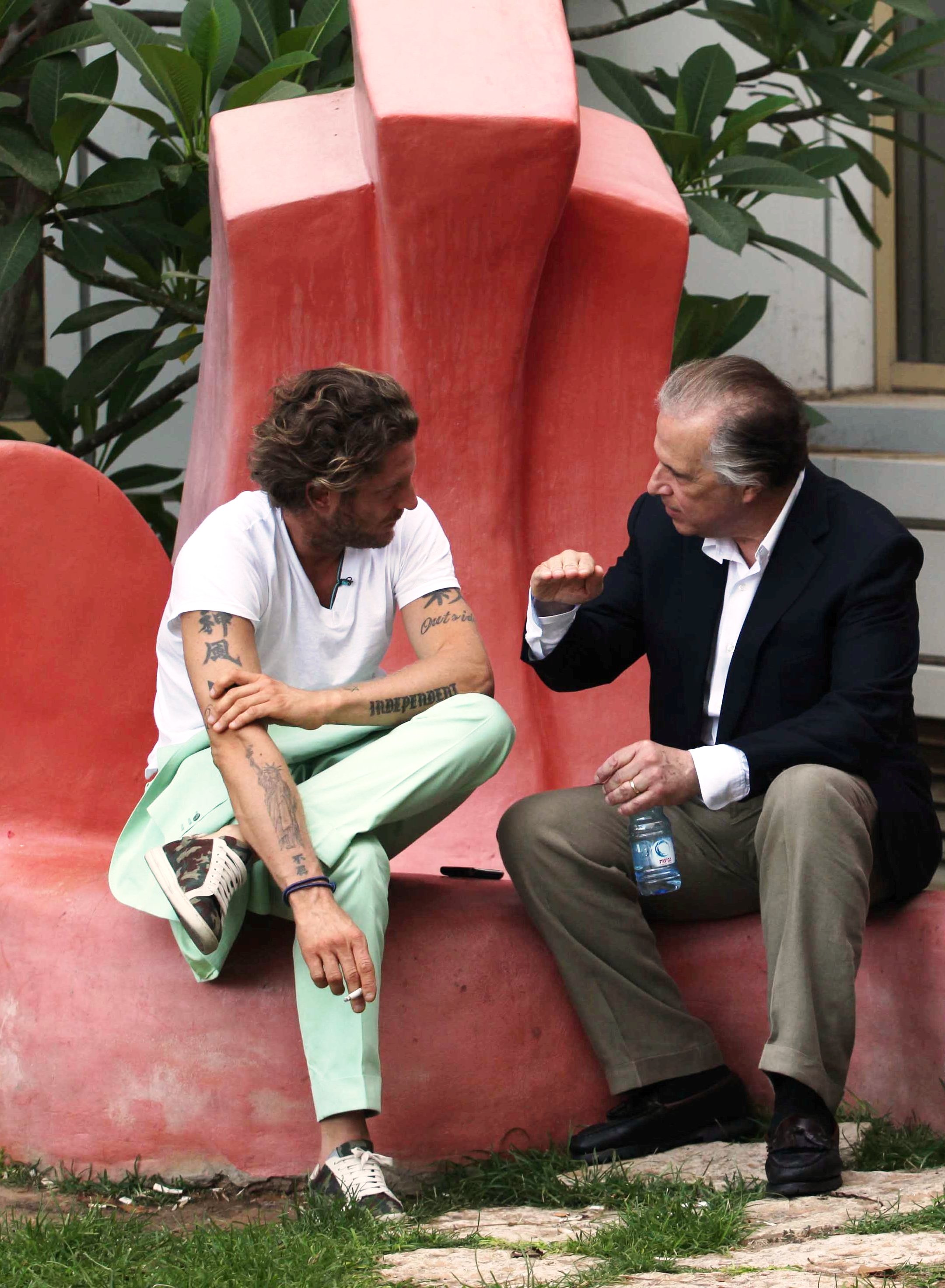 Lapo Elkann Italian Businrss leader with Stephan Bassett