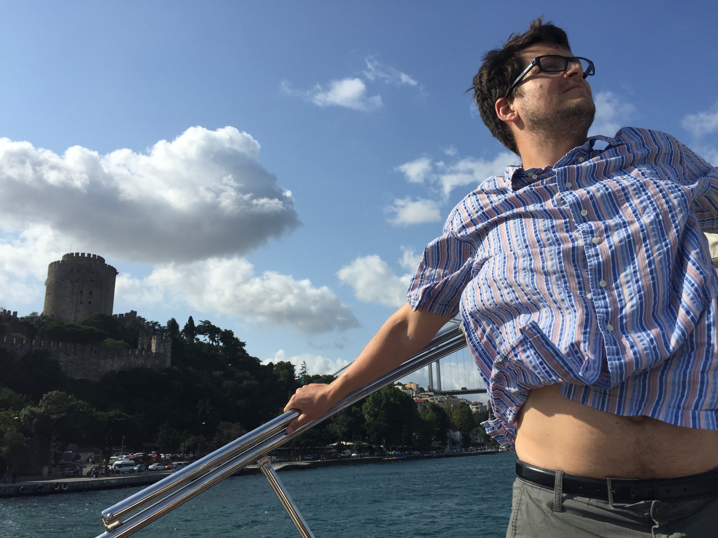The majestic Sam Pluta on a seafaring craft