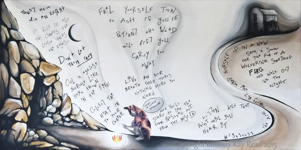 How to Disappear - mixed media, 2014