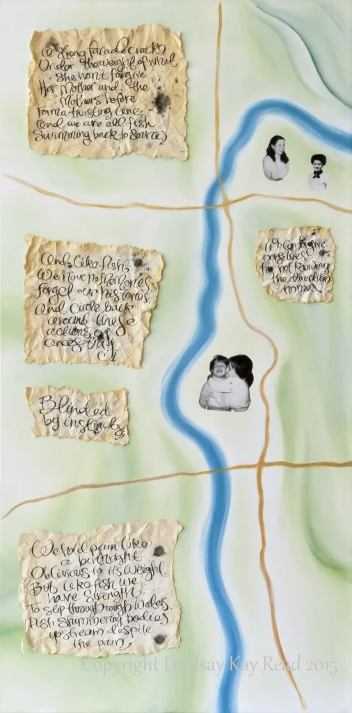 River Mother (left) - mixed media, 2014
