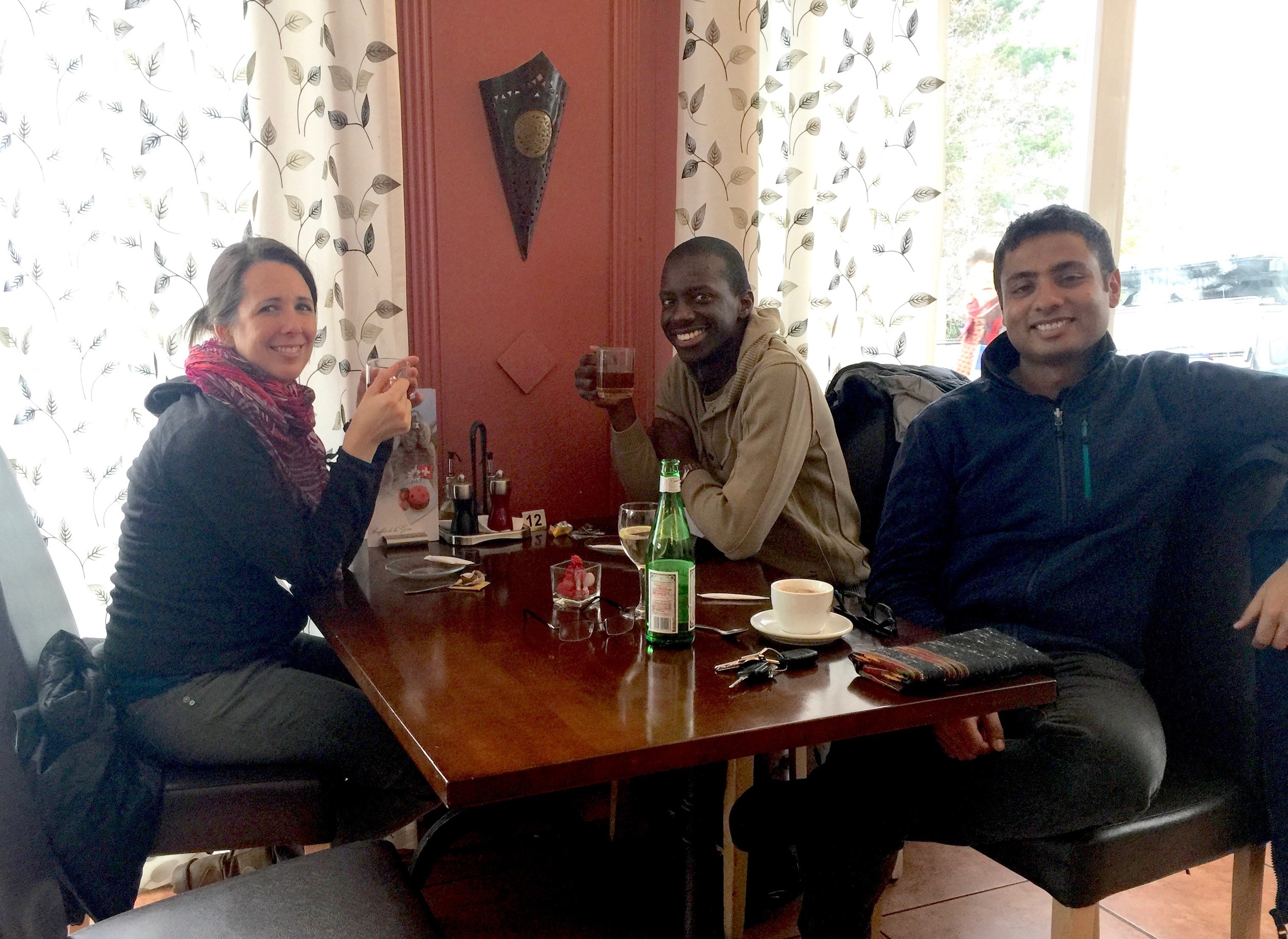 - January 2016: Isabelle, Ibrahim, and Sid chillin' above the clouds, in Caux