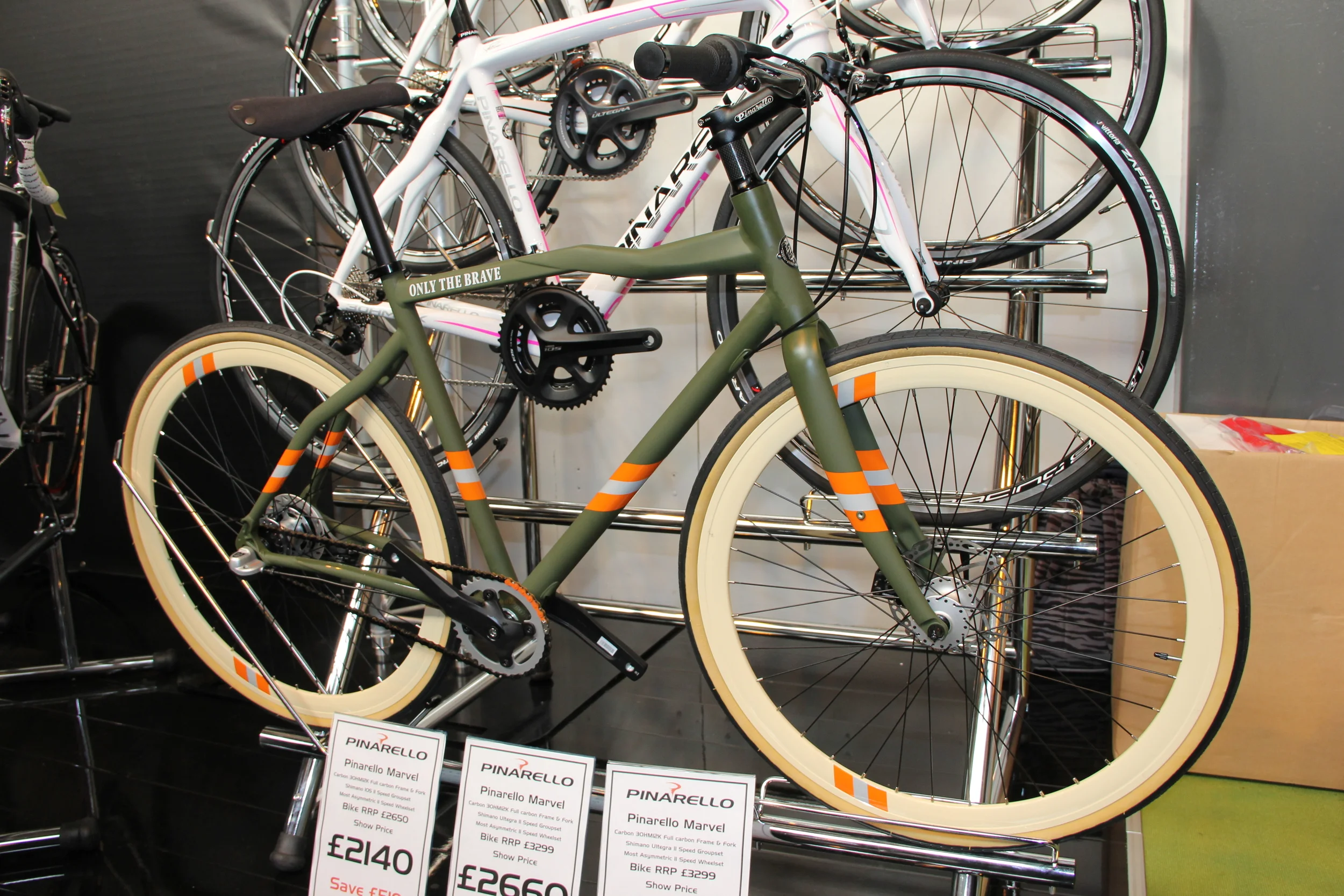Not entirely Italian this time, just an Italian name, Ride Velo voted the lovely guys at Bicicielo (or Bicycle Heaven in English) as having the Best Bike Shop represented at the Cycle Show this year. They are Birmingham locals and specialise in retailing Pinarellos.