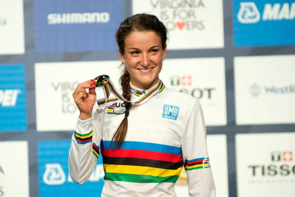 Winning the coveted rainbow jersey in Richmond, Virginia USA last month