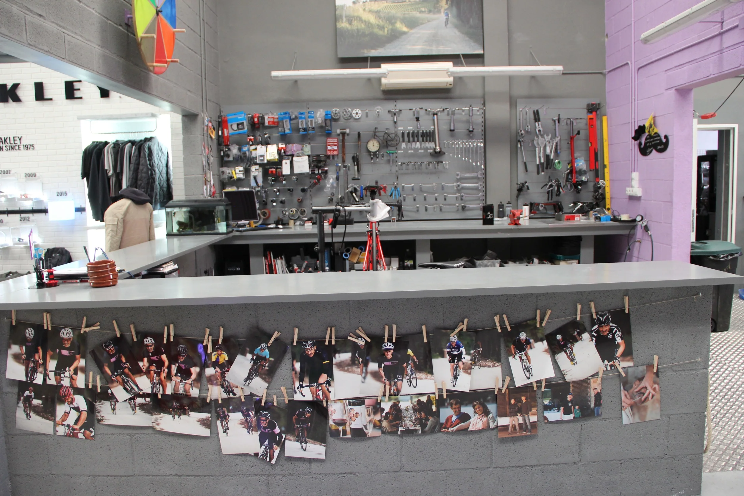 The workshop area - more reminiscent of a trendy bar