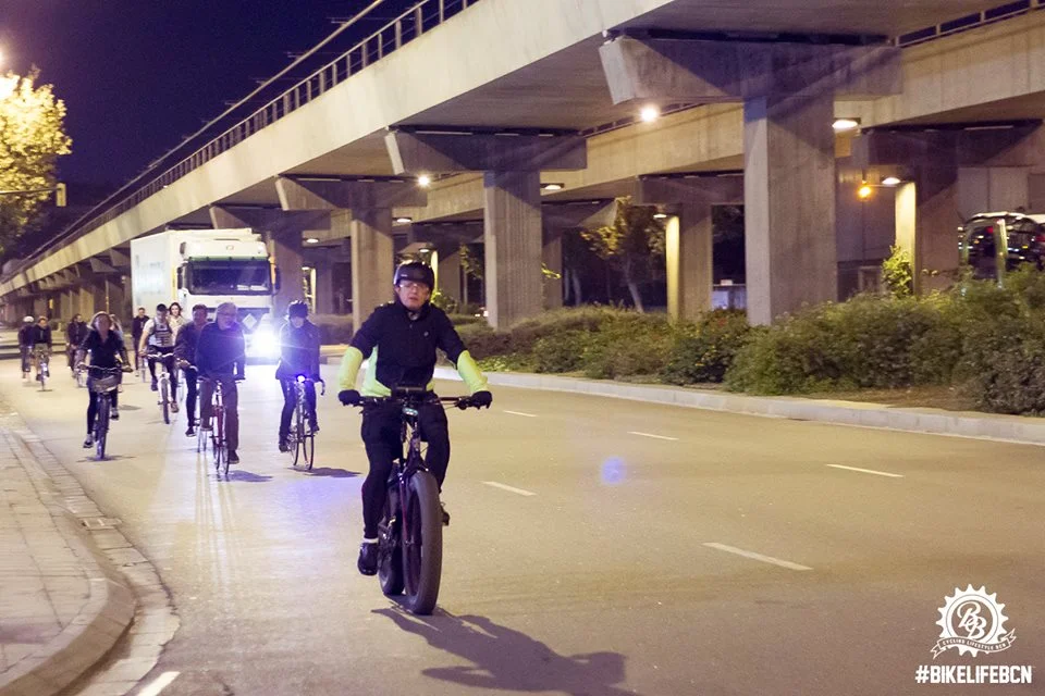 Fat Bike under the motorway playing 'I Want to Ride My Bicycle"