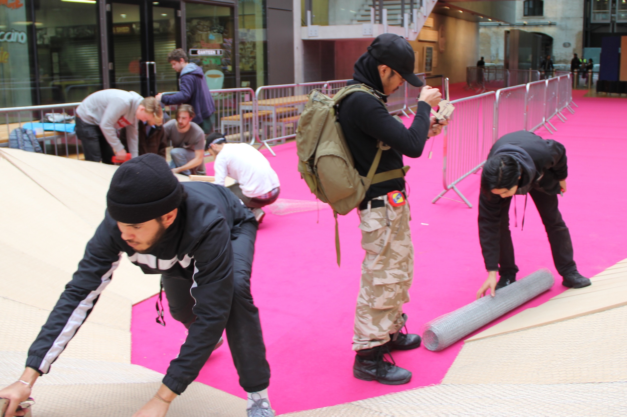 Rookie architects, attempting to construct a ramp, were left red-faced when it failed to pas pre-race safety checks