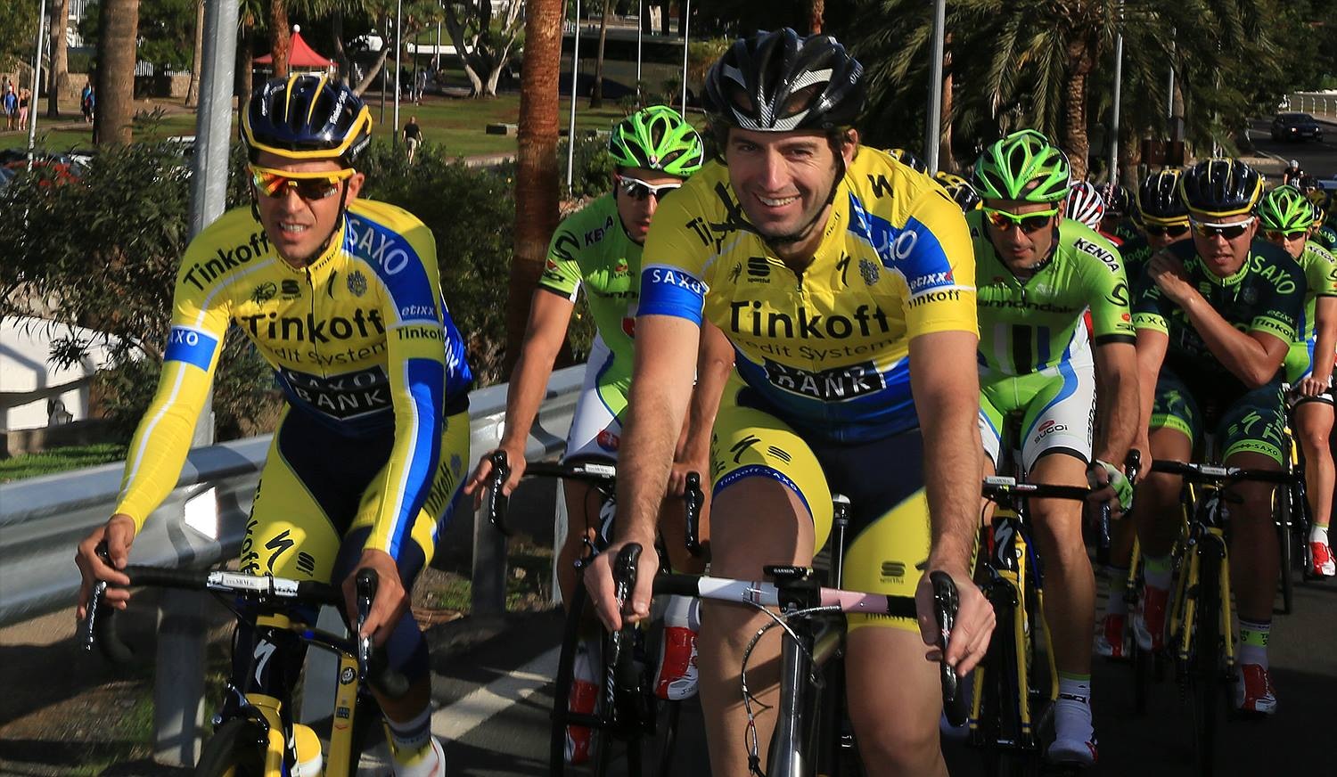 Matteo Cassina training in Gran Canaria with Contador, Sagan and co