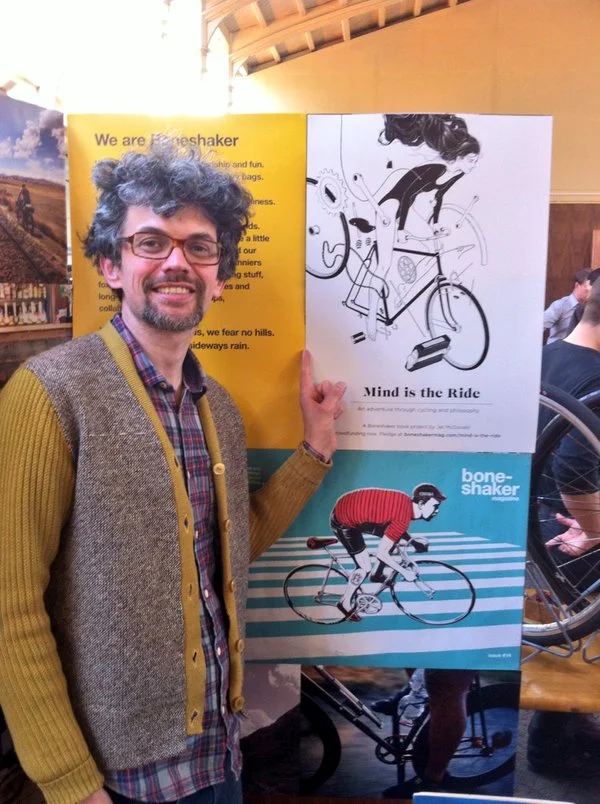 Jet promoting his book at the Boneshaker Magazine stand at Bespoked