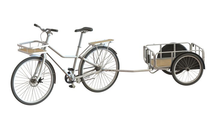 The Sladda comes with optional extras such as the cargo trailer and front basket