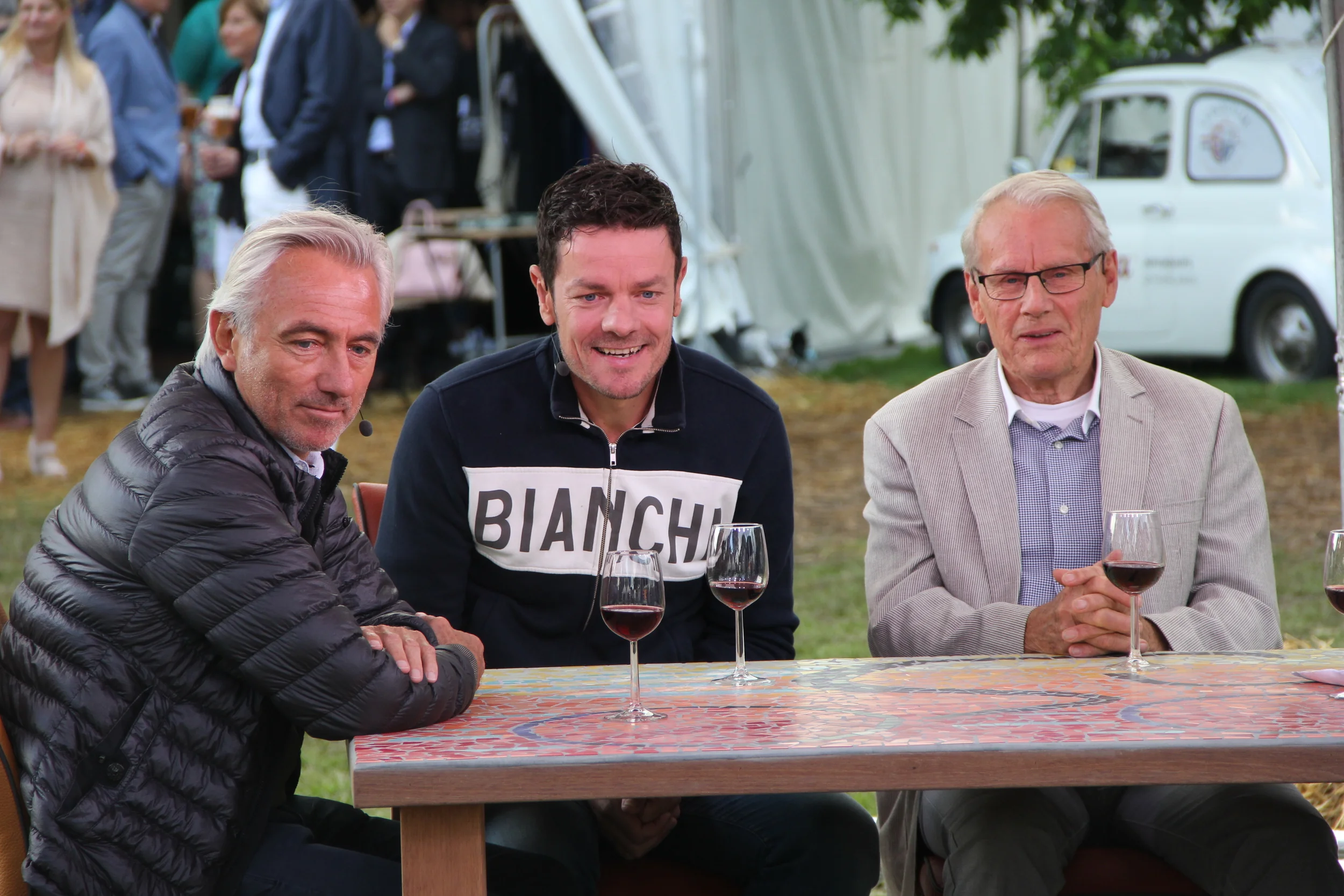 Bert van Marwijk, Marc Lodz and Jan Jannsen interviewed on live TV on the eve of Eroica Limburg