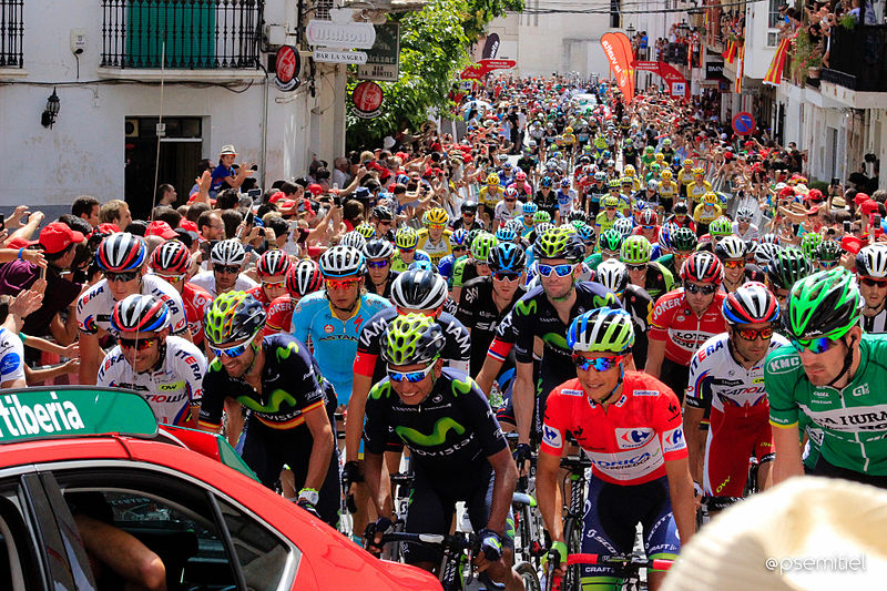 Quintana at the front of the peloton