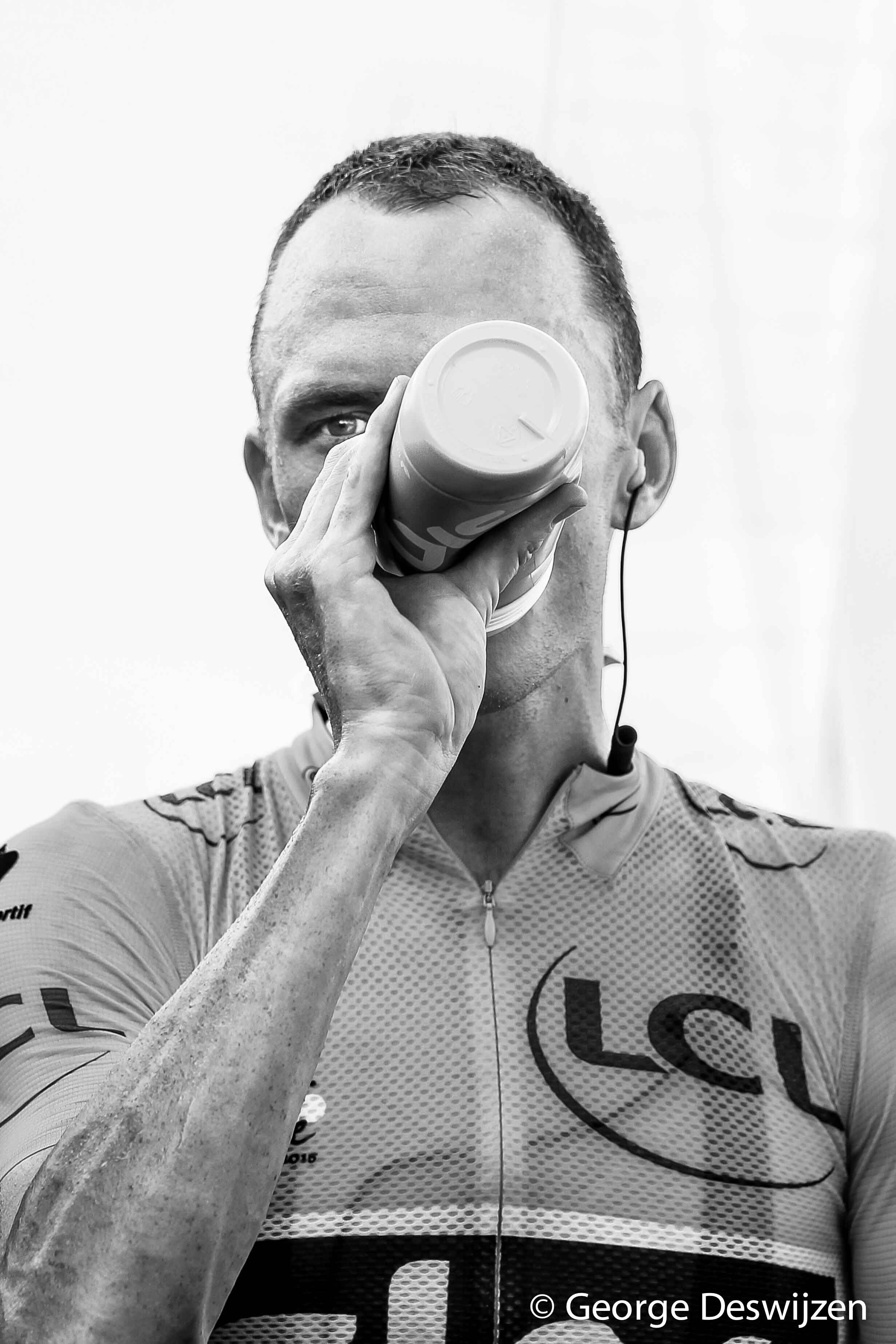 Froome after he won a stage in 2015 Tour