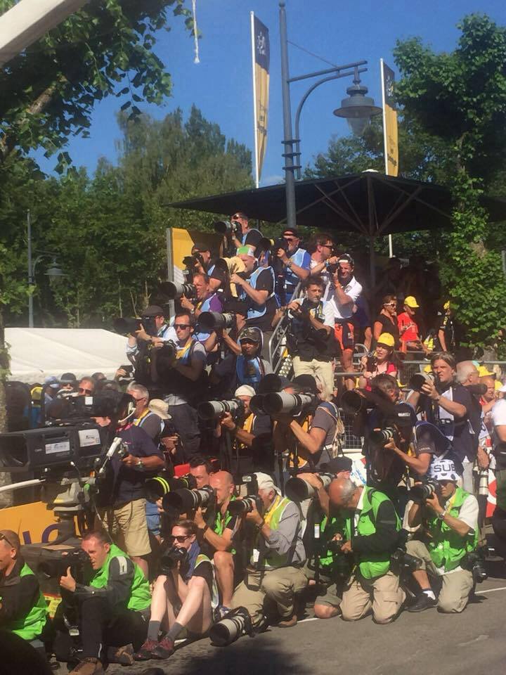 Hordes of photographers vying for the same shot