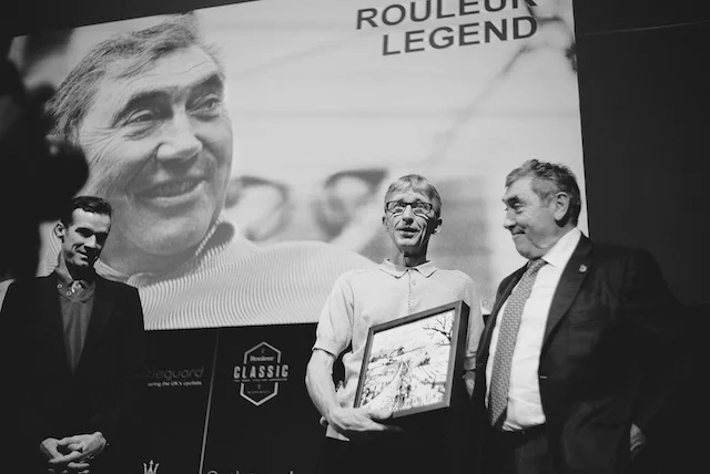 At the Rouleur Classic 2015 with David Millar and Eddy Merckx (photo by Jakob Kristian Sorensen)