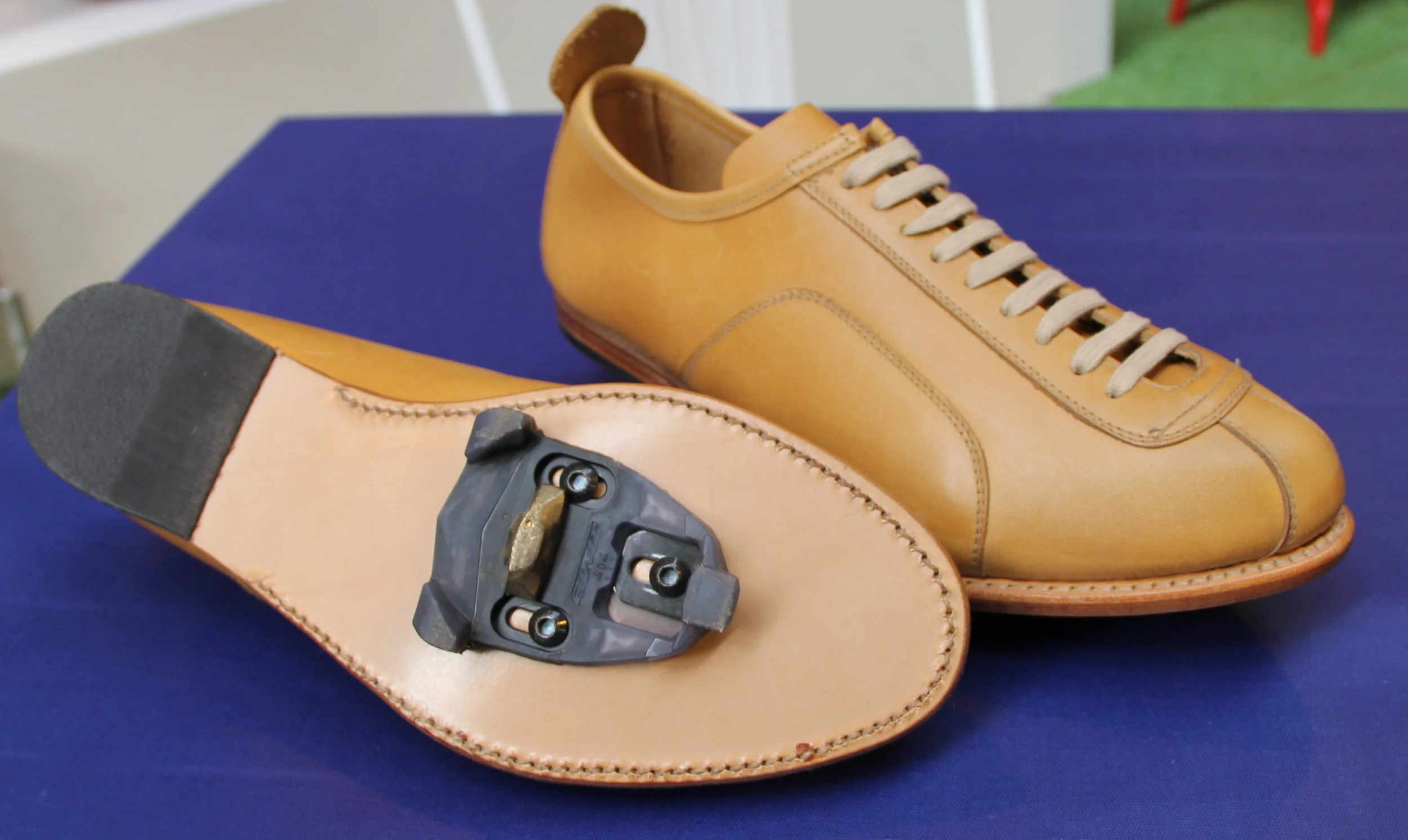 The first ever Goodyear Welted bench-made road shoe with cleats
