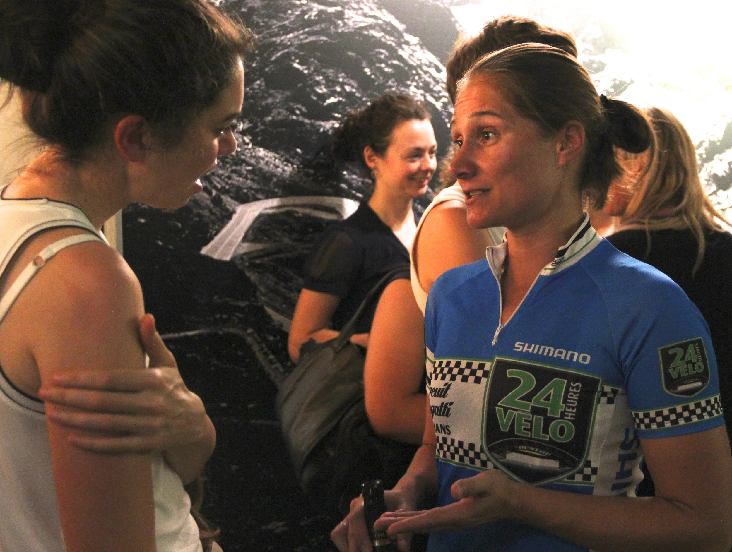 Jasmijn Muller speaks to a member of the audience