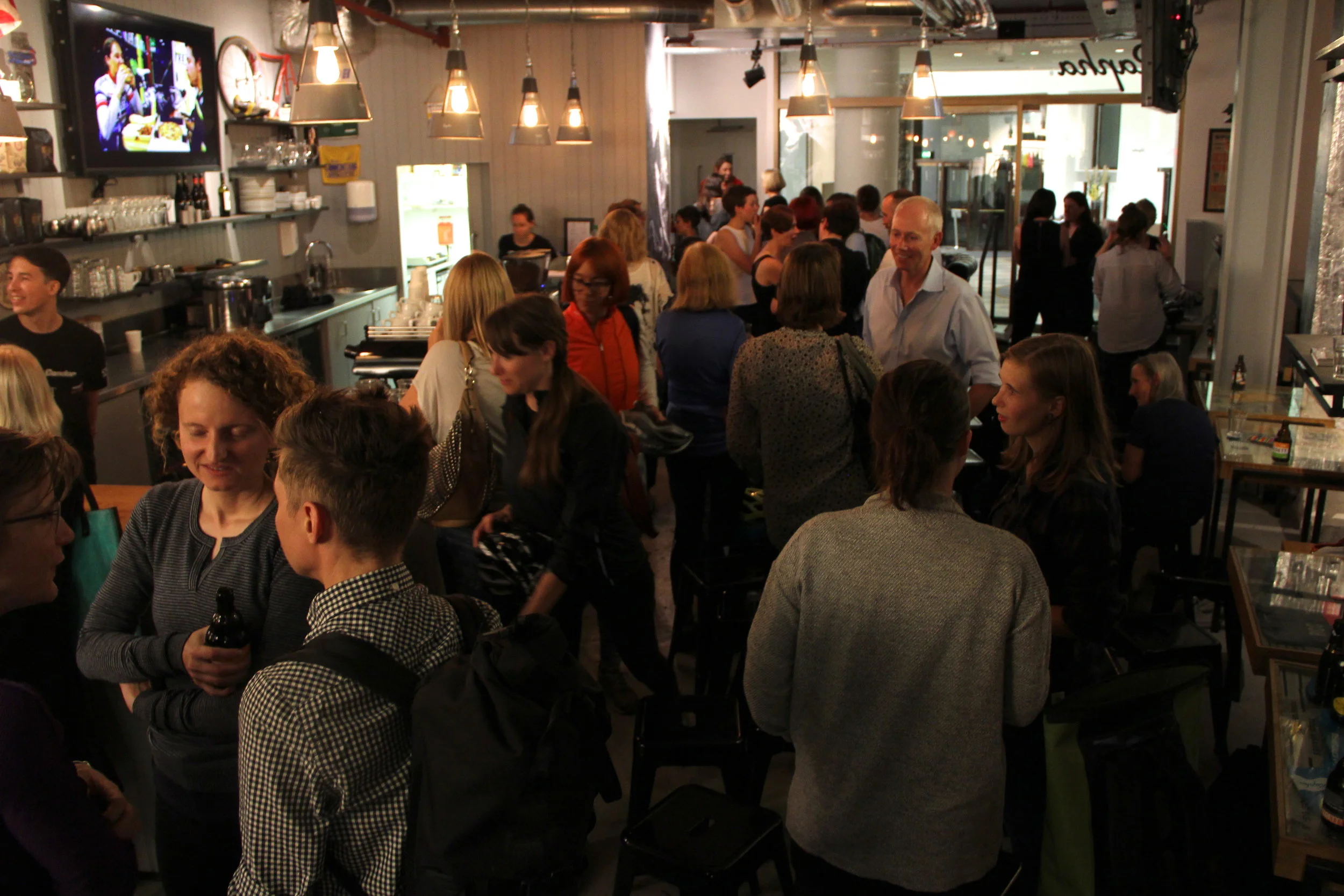 A buzzy atmosphere at Rapha